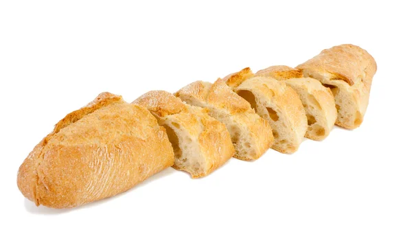 Хлеб (багет) вырезан . — стоковое фото