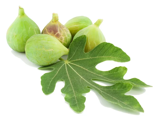 Rijp fig fruit en blad — Stockfoto