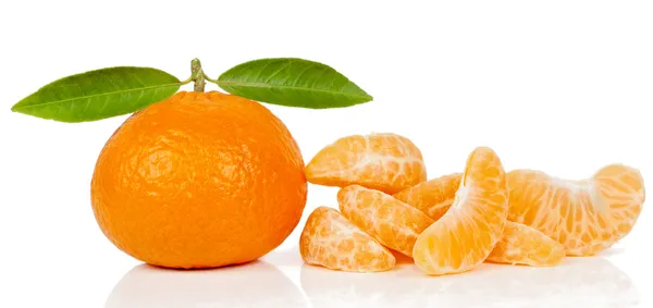 橘和切片 — 图库照片