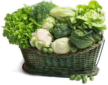 Vegetables in the basket clipart