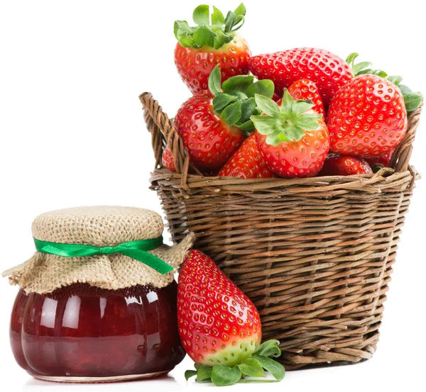 딸기와 잼 — 스톡 사진