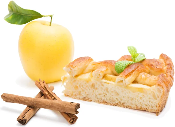 Krajíc jablečného koláče — Stock fotografie