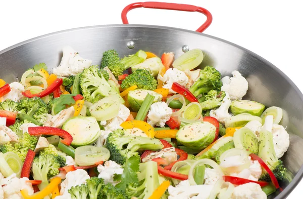 Vegetables in a big  pan — Stock Photo, Image