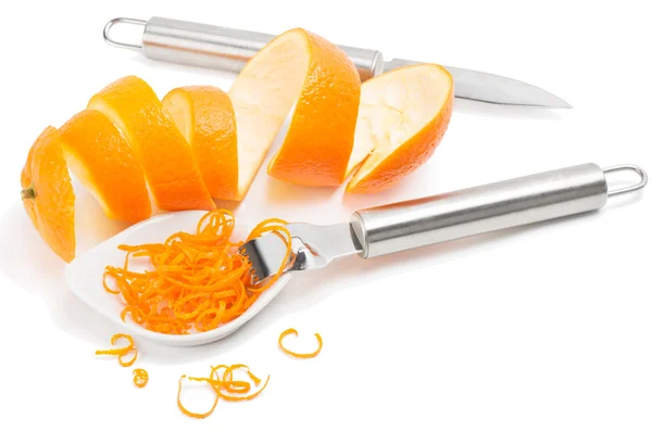 Zest and peel of orange — Stock Photo, Image
