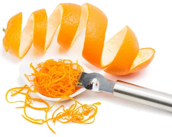 Héja narancssárga gyümölcs- és zester — Stock Fotó