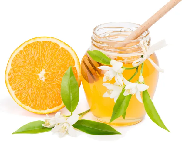 Honey and orange — Stock Photo, Image