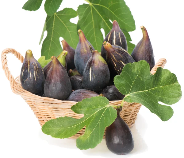 Figs  with leaves — Stock Photo, Image