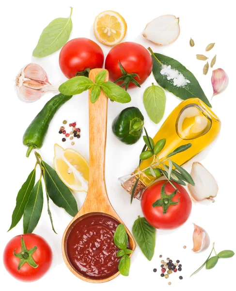 Tomaten-Nudelsoße — Stockfoto