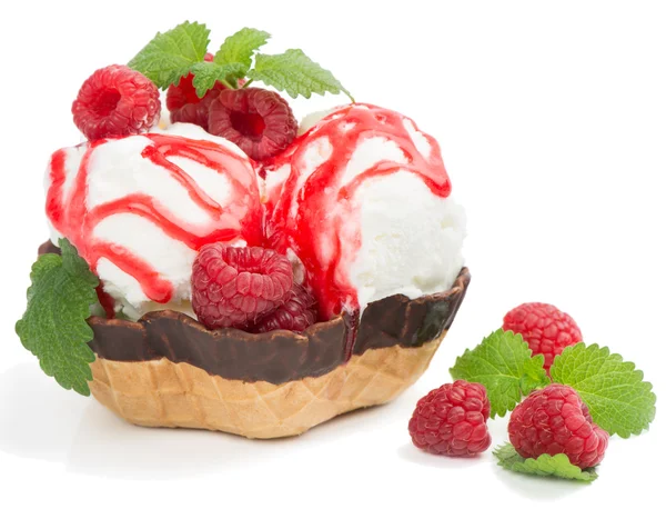 Gelato con frutti di bosco freschi — Foto Stock