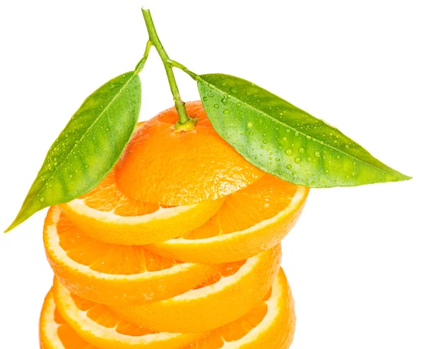 Vers gesneden sinaasappel — Stockfoto