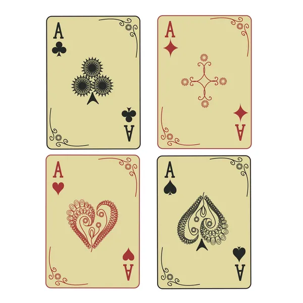 Four Aces of playing cards Royalty Free Stock Illustrations