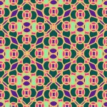 Seamless pattern of Moroccan mosaic  Stock Vector 