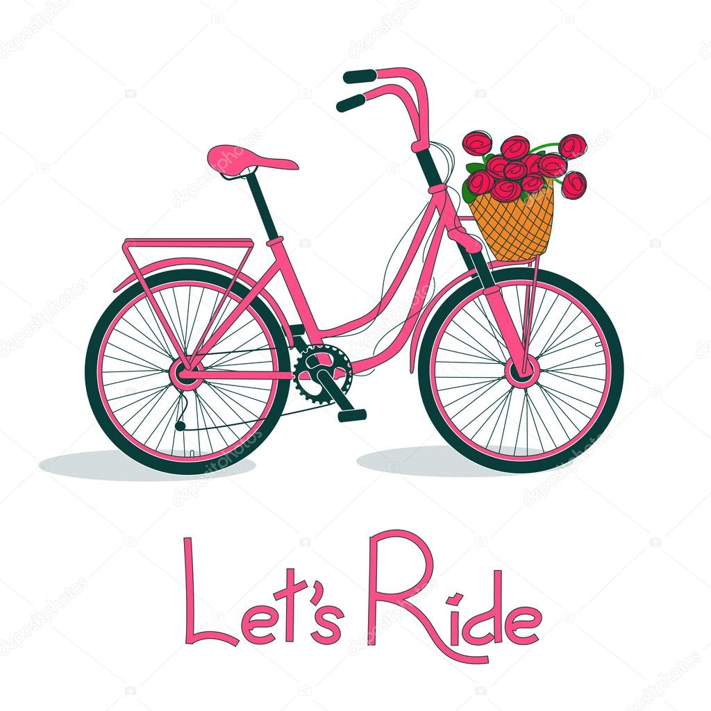 bicycle with flower basket