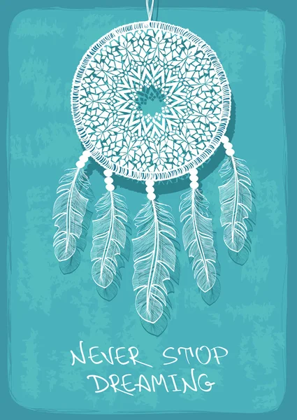 Illustration with tribal dreamcatcher Vector Graphics