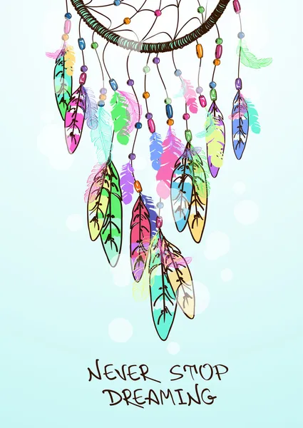 Illustration with American Indians dreamcatcher Royalty Free Stock Vectors