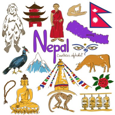 Collection of Nepal icons