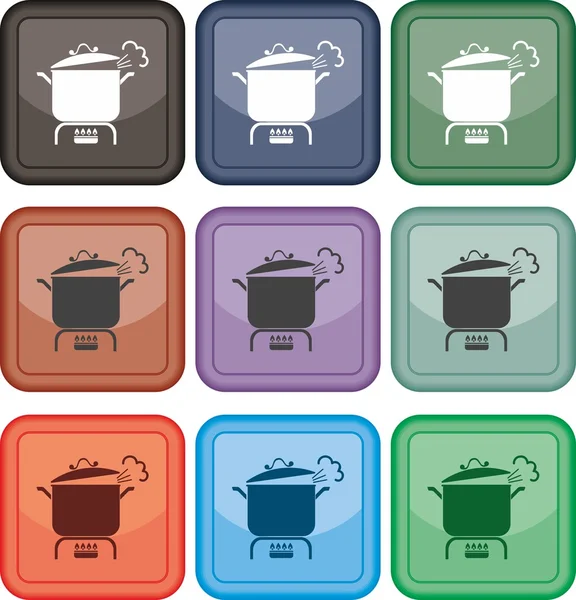 Stewpot, icon, vector — Stock Vector