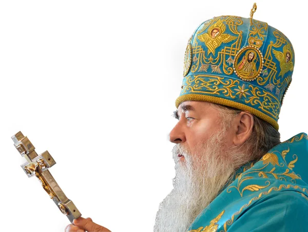 Blessing of Metropolitan. Priest with a cross. — Stock Photo, Image