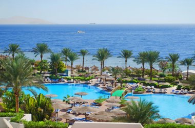 Mısır, Kızıldeniz. çevre düzenlemesi. Bir Sharm el-sheikh.