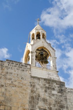 Filistin. bethlehem şehir. Kilisesi İsa'nın doğuşu, çan kulesi.
