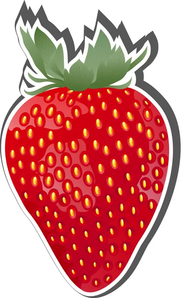 Fresa icono de la fruta. — Vector de stock