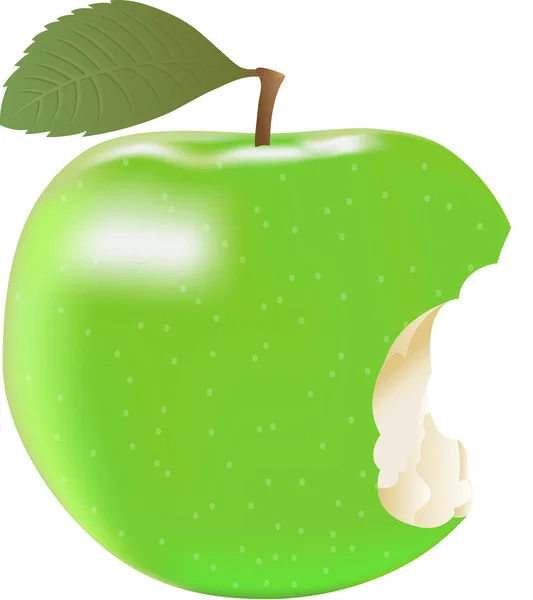 Manzana verde . — Vector de stock