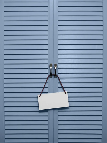 Doors and an information signboard. — Stock Photo, Image