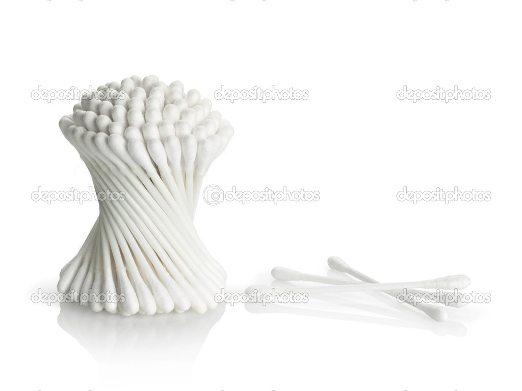 Cotton Buds on a white background