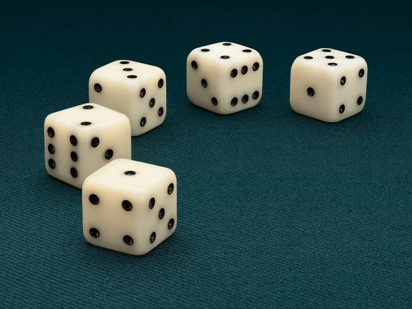 Five dice — Stock Photo, Image