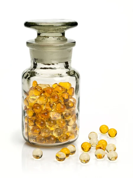 Pills with cod-liver oil — Stock Photo, Image