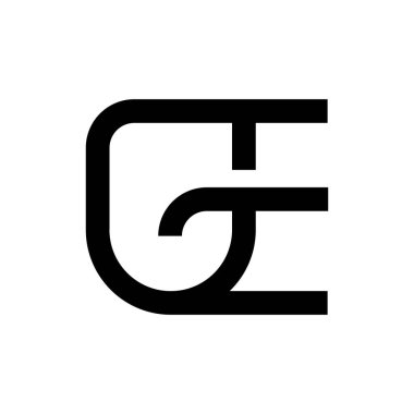 GE harfi logo tasarım vektörü