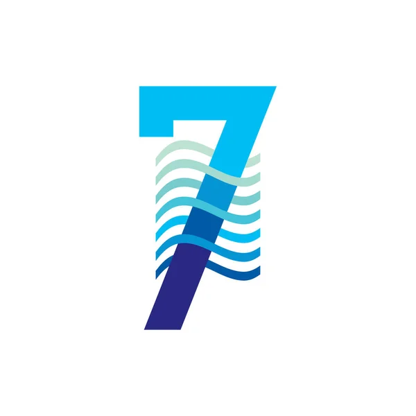 Vetor Design Logotipo Seven Seas —  Vetores de Stock