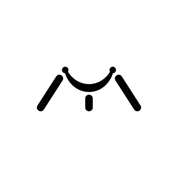 Carta Com Vetor Design Logotipo Sorriso — Vetor de Stock