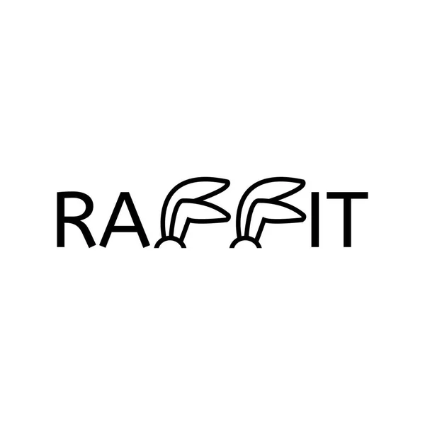 Rabbit Brev Logotyp Design Vektor — Stock vektor