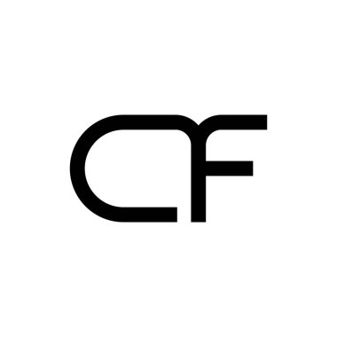 CF harfi logo tasarım vektörü