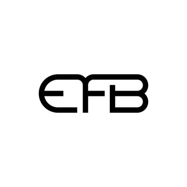 EFB harfi logo tasarım vektörü