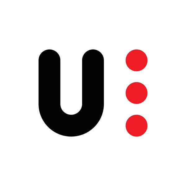 UiレターまたはUeレターロゴデザインベクトル — ストックベクタ
