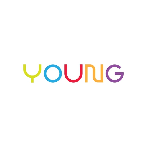 Young Carta Logo Diseño Vector — Archivo Imágenes Vectoriales