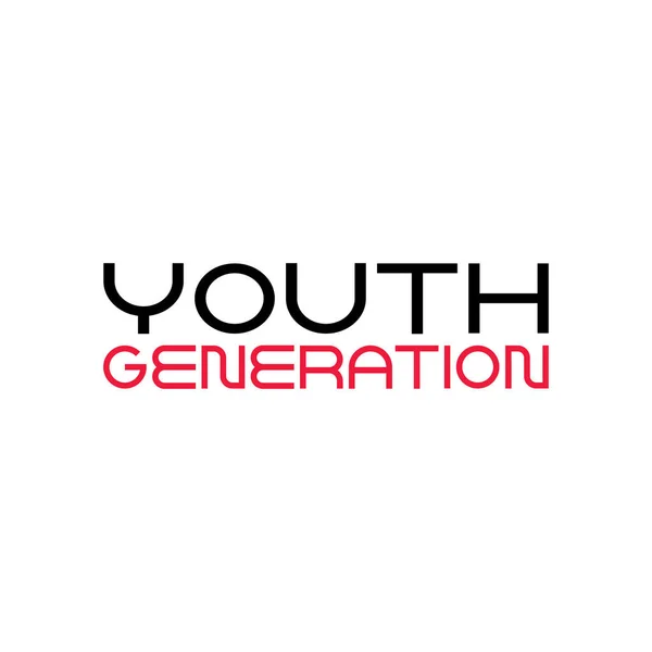 Jeunesse Generation Lettre Logo Design Vecteur — Image vectorielle