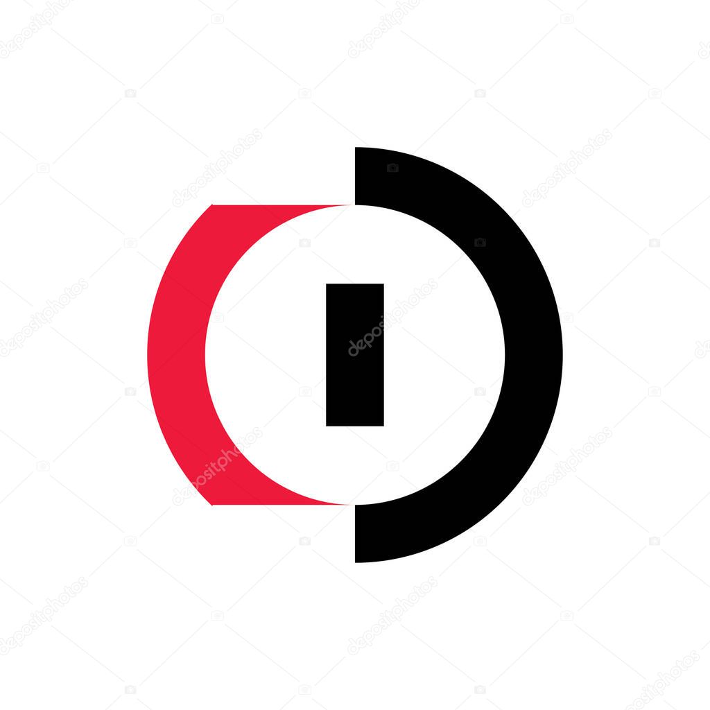 CD letter or CID letter logo design vector