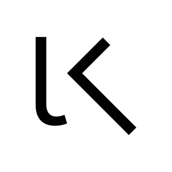 Lk字母标志设计矢量 免版税图库插图