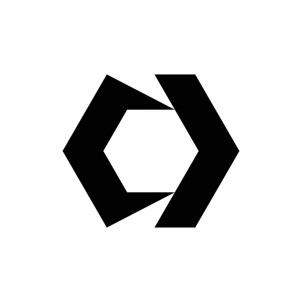 Hexagon Letter Logo Design Vector — Stock Vector