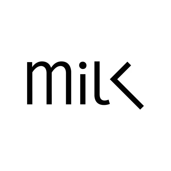 Milk Letter Logo Design Vector — Stock Vector