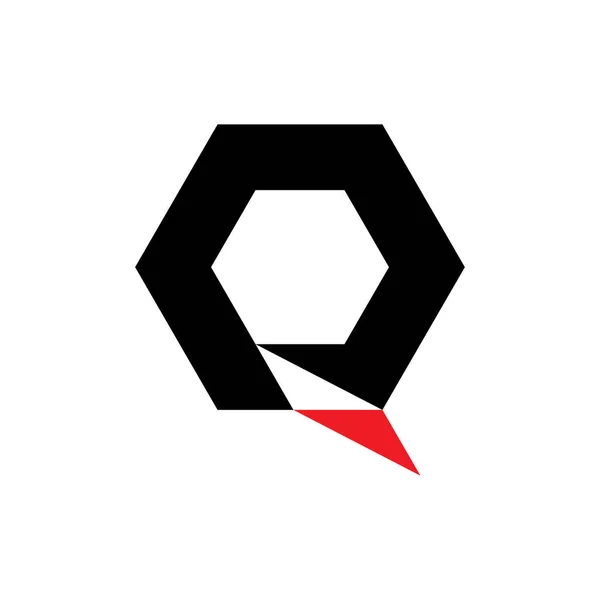 Hexagon Letter Logo Design Vector — Vetor de Stock