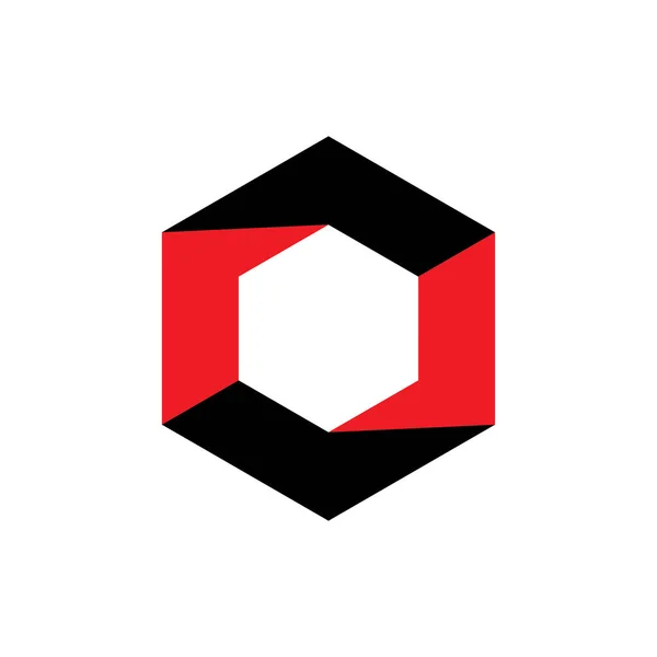 Hexagon Letter Logo Design Vector — 图库矢量图片