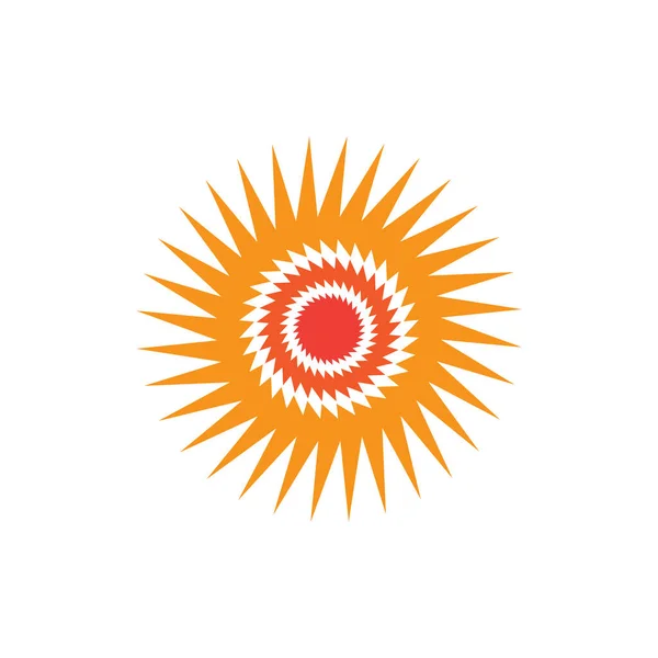 Sun Star Logo Designvektor — Stockvektor