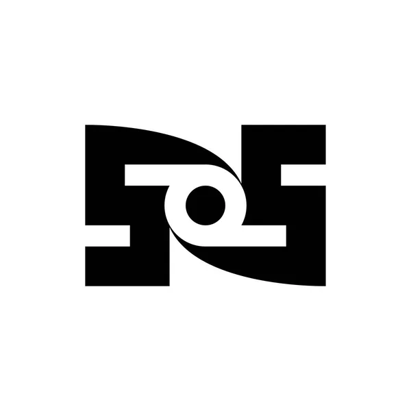 Sos Letter Nummer 505 Logo Ontwerp Vector — Stockvector