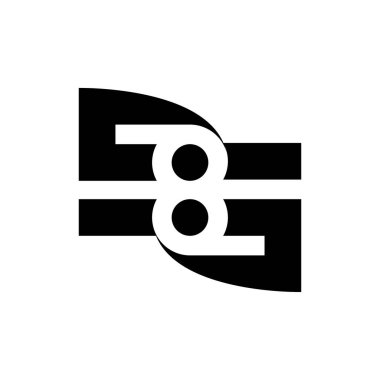 8 numaralı EG harfi, E8G logo tasarım vektörü
