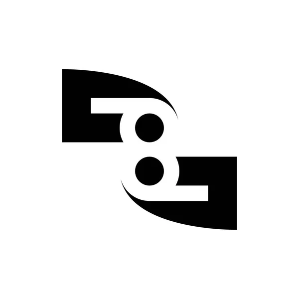 Logo Letter Met Nummer Logo Design Vector — Stockvector