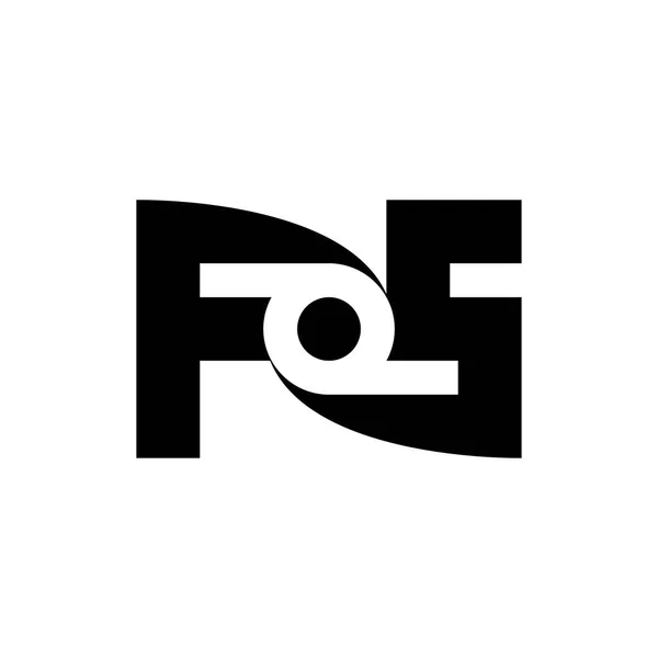 Fos Buchstabe Oder Buchstabe Logo Design Vektor — Stockvektor